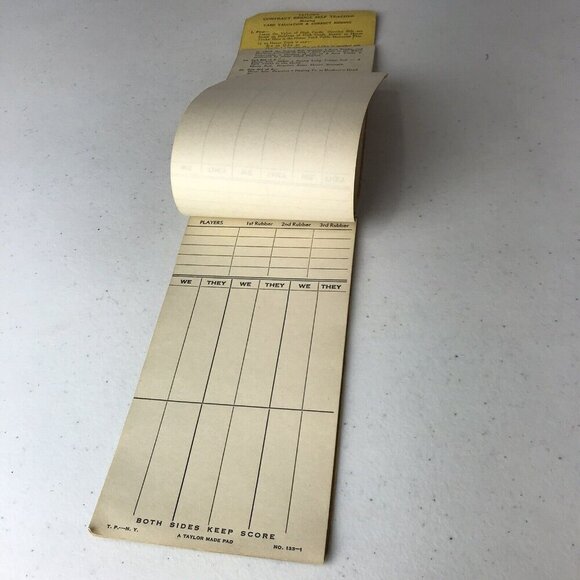 Vintage Taylor’s Self-Teacher Bridge Score Pad, 1937 Edition No. 133-1 - Picture 5 of 8